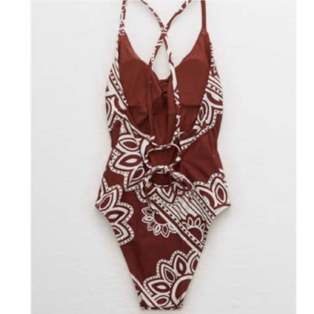 New Aerie Maillot Print One Piece Swimsuit NWOT - Picture 2 of 8